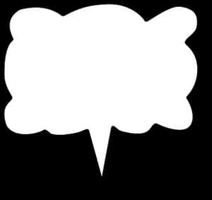 Speech Bubble Graphic Blackand White PNG image with transparent background