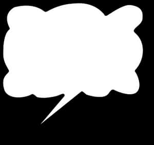 Speech Bubble Graphic Blackand White PNG image with transparent background