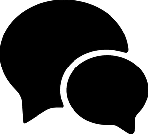Speech Bubble Icon Black PNG