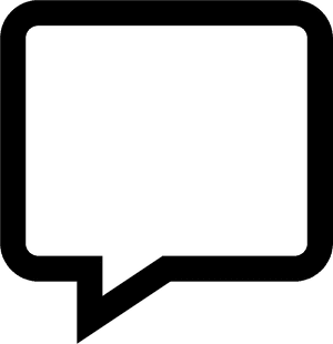Speech Bubble Icon Black PNG image with transparent background