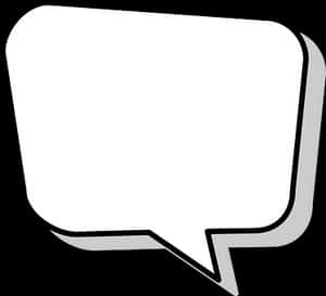 Speech Bubble Icon Blackand White PNG image with transparent background