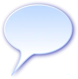 Speech Bubble Icon Blue Background PNG Image