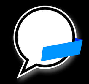 Speech Bubble Icon Blue Banner PNG image with transparent background