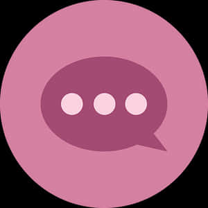 Speech Bubble Icon Pink Background PNG with transparent background
