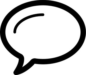Speech Bubble Outline Graphic PNG image with transparent background