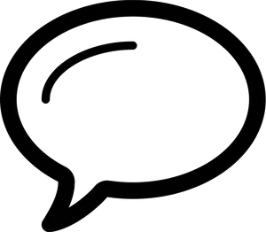 Speech Bubble Outline Graphic PNG Image