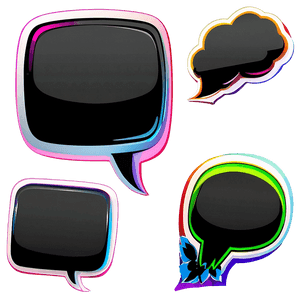 "Speech Bubble Outline PNG Collection" 04302024 PNG