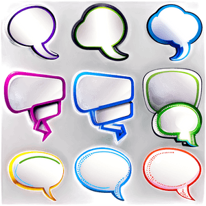 "Speech Bubble Outline PNG Collection" qsv PNG