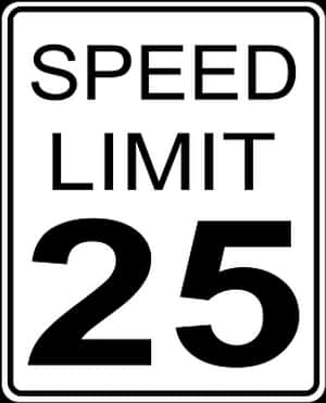Speed Limit25 Sign PNG image with transparent background