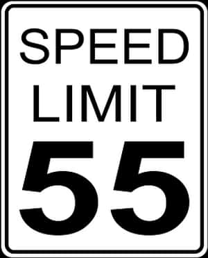 Speed Limit55 Sign PNG image with transparent background