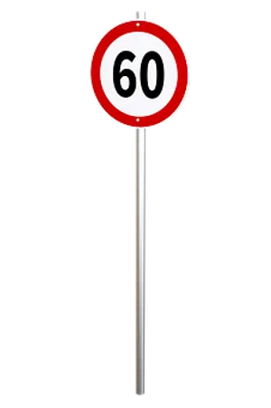 Speed Limit60 Sign PNG Image