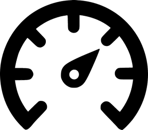 Speedometer Icon Simple Design PNG image with transparent background
