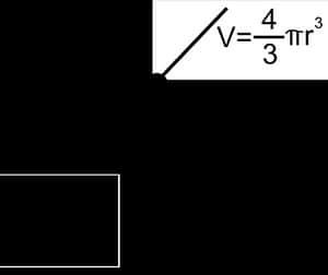 Sphere Volume Formula Blackboard PNG image with transparent background