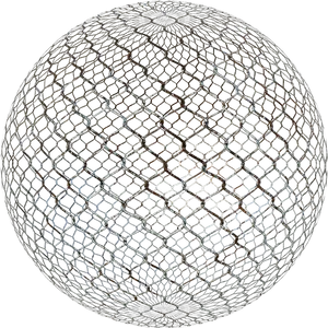 Spherical Chain Link Fence Pattern PNG Image