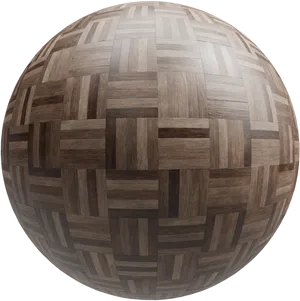 Spherical Wood Floor Pattern PNG Image