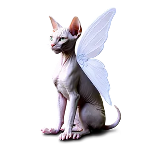 Sphynx Cat Angel Wings Fantasy Png 06292024 PNG Image