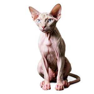 Sphynx Cat Sitting Pose Png 06292024 PNG Image