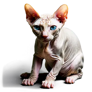 Sphynx Cat Sitting Pose Png 06292024 PNG Image