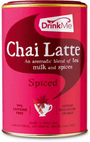 Spiced Chai Latte Canister PNG with transparent background
