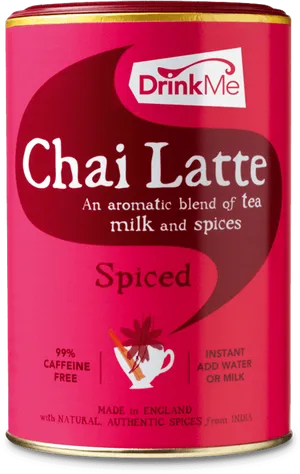 Spiced Chai Latte Canister PNG Image