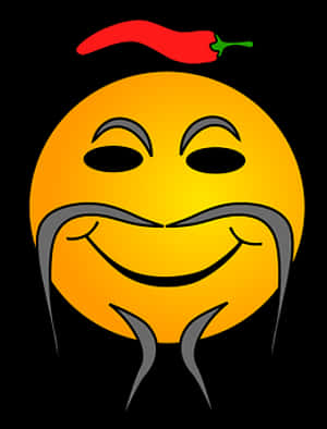 Spicy Hot Smiley Face PNG image with transparent background