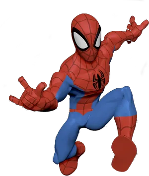 Spider Man_ Action_ Pose PNG Image