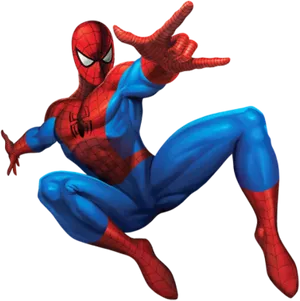 Spider Man Classic Pose PNG Image