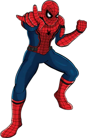 Spider Man Classic Pose PNG Image