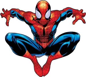 Spider Man Classic Pose PNG Image