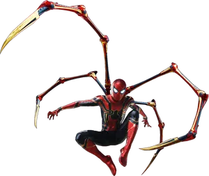 Spider Man Iron Spider Suit PNG Image