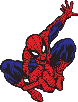 Spider Man_ Swinging_ Action PNG Image