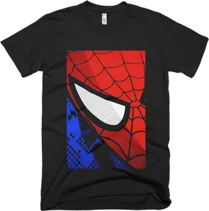 Spiderman Closeup Tshirt Design PNG Image