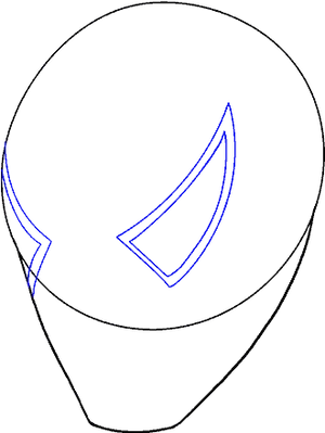 Spiderman Mask Outline PNG Image