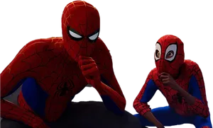 Spiderman_ Mentoring_ Moment PNG Image