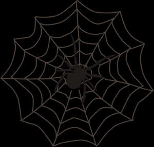Spideron Web Silhouette PNG image with transparent background