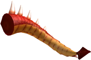 Spiky Dragon Tail3 D Render PNG Image