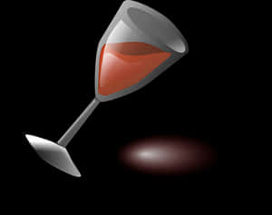 Spilled Red Wine Glass PNG image with transparent background