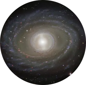 Spiral Galaxy Center View PNG Image