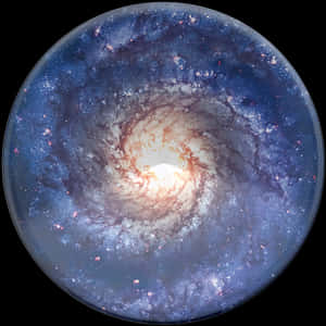Spiral Galaxy Center View PNG image with transparent background