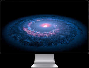 Spiral Galaxy Computer Monitor Display PNG image with transparent background