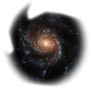 Spiral Galaxy Core Glow PNG Image