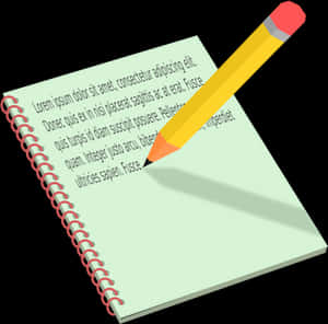 Writing Notebook And Pencil Clip Art PNG image with transparent background