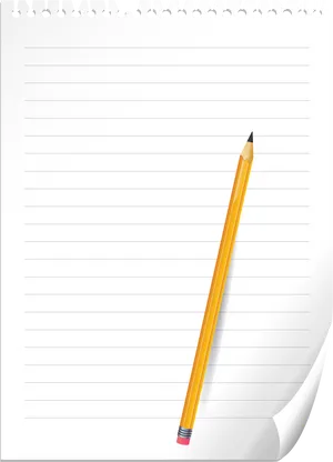 Spiral Notebookwith Pencil PNG Image