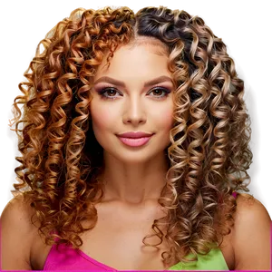 Spiral Perm Hairstyles Png Jpk PNG Image