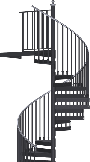 Transparent Stairs Png - Metal Spiral Staircase Outdoor, Png Download PNG
