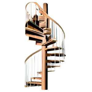 Spiral Staircase With Landing Png 6 PNG Image