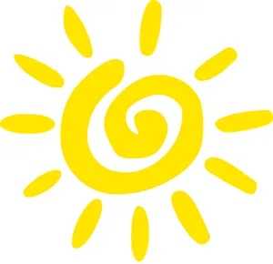 Spiral Sun Graphic PNG Image