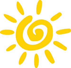 Spiral Sun Icon PNG with transparent background