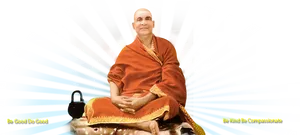 Spiritual Leader Meditative Pose PNG Image