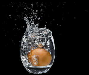 Splashin Glasswith Egg Dynamic Water Motion PNG